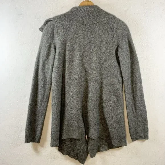 Womens Cashmere‎ Waterfall Open Cardigan Sweater Sz M/L Gray Quiet Luxury Comfy - Picture 4 of 11